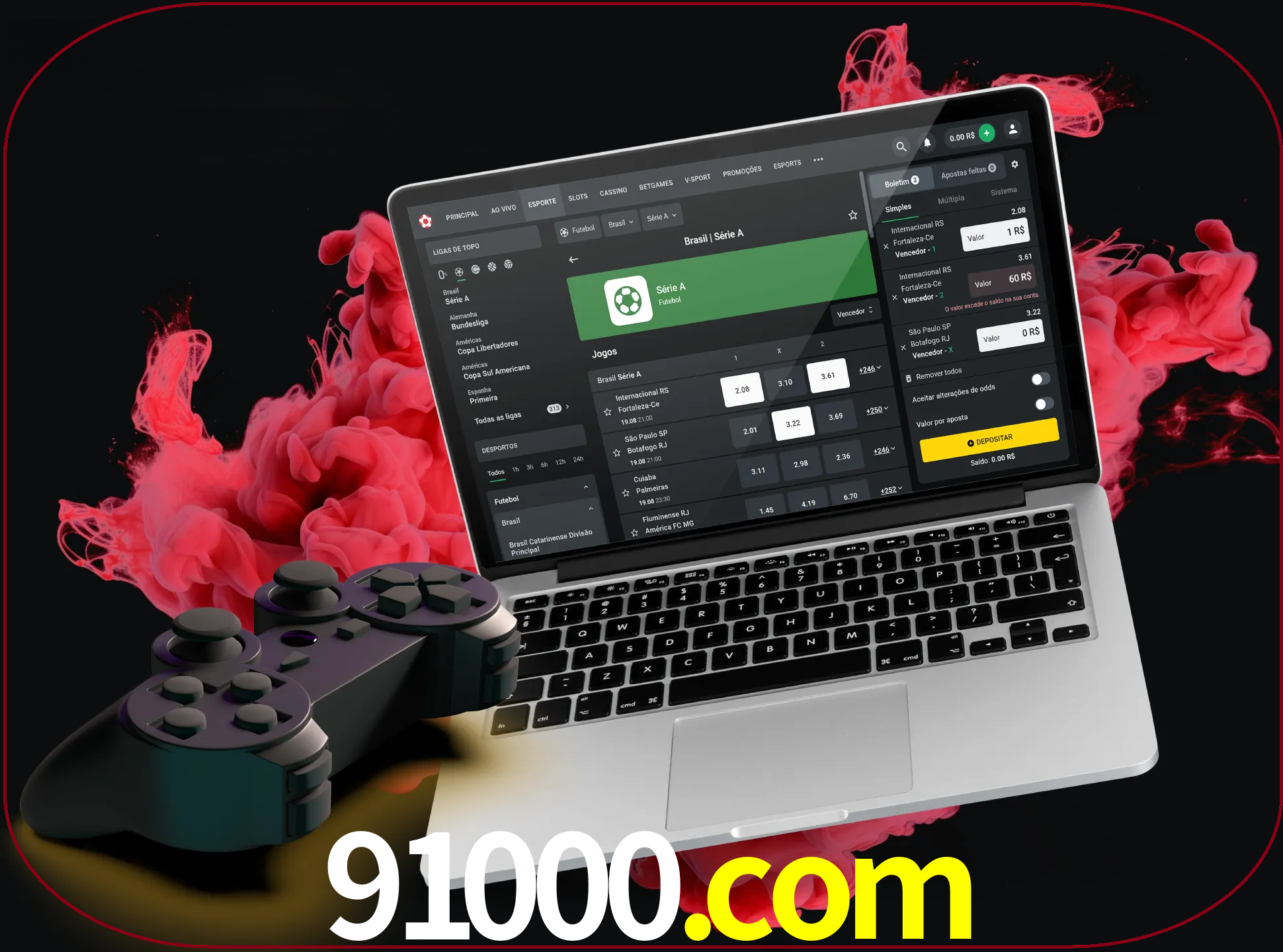 Visite a secção especial de jogos de vídeo em 91000 para descobrir em que jogos pode apostar e ganhar muito dinheiro.