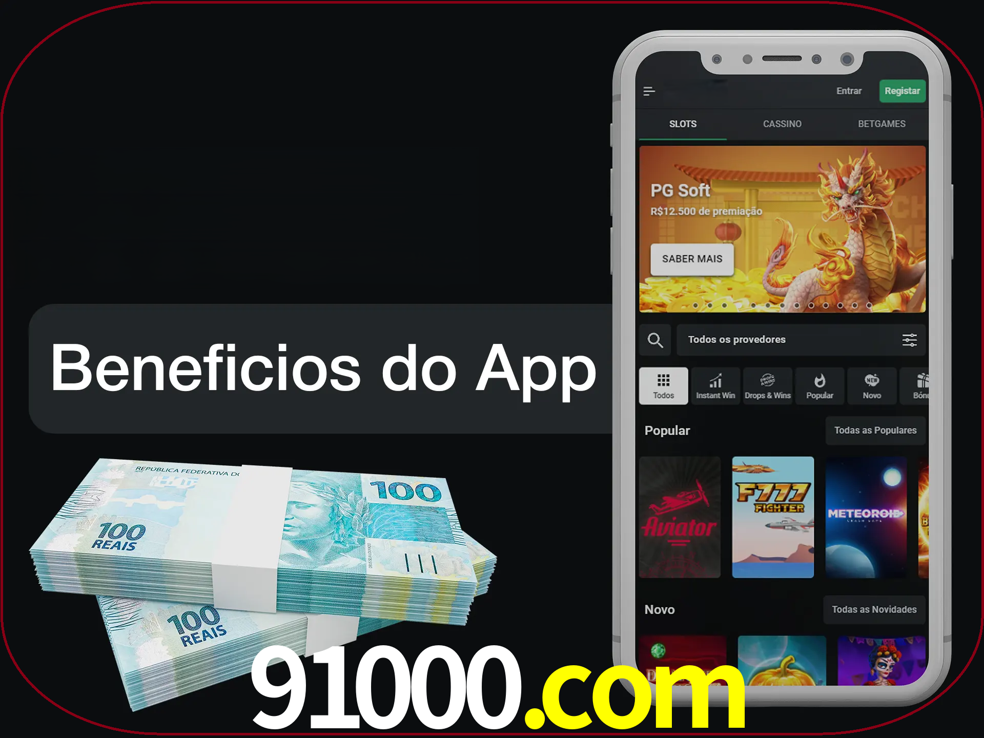 Obtenha todos os benefícios usando o aplicativo.